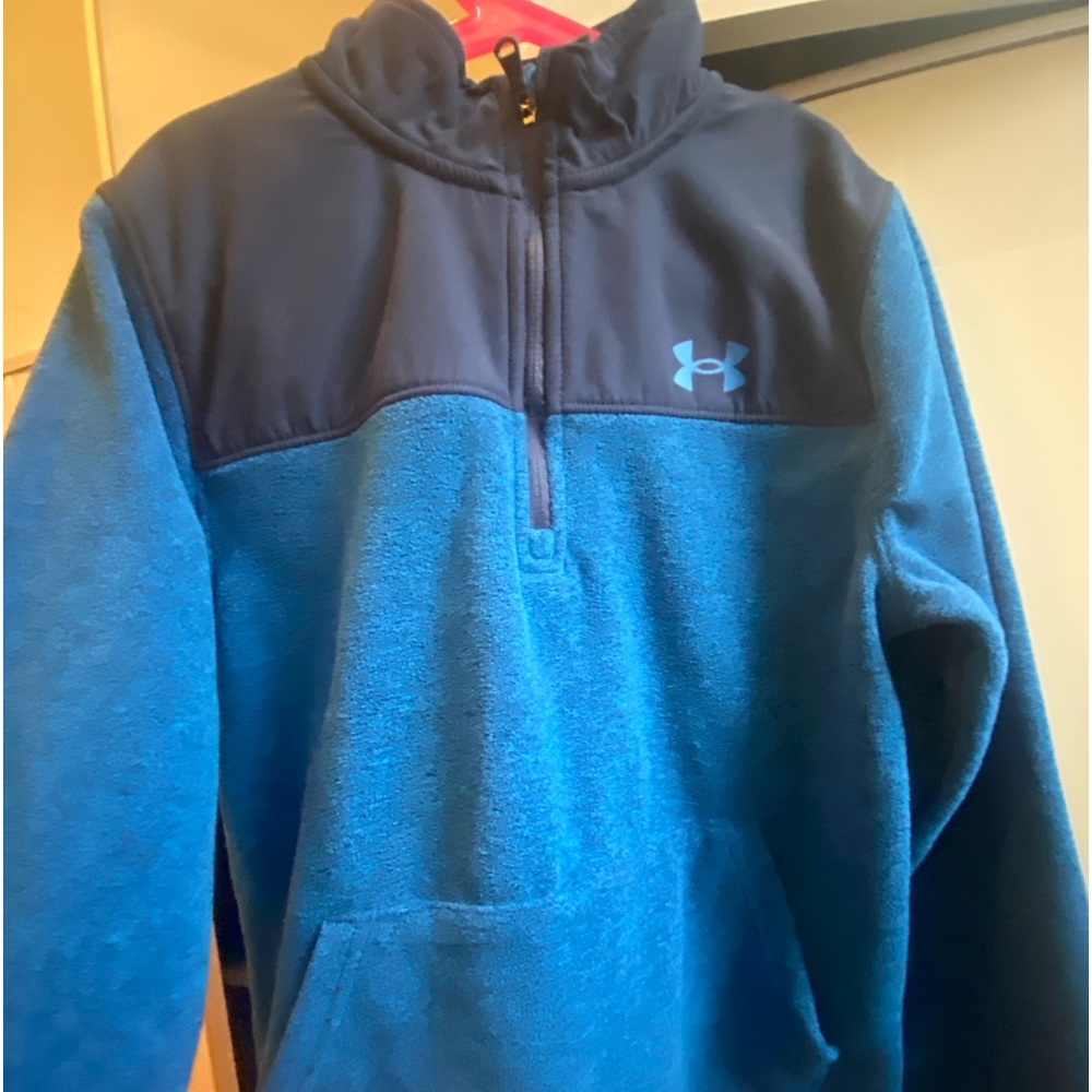 New with tag quarter zip blue UA fleece sweater